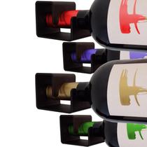 Kit 4 Unidades Suporte de Garrafas Strassis Design SD-2001 Metal Cor: Preto