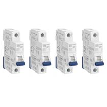 Kit 4 unidades - weg disjuntor monopolar 63a curva c c63 mini din 5ka mdwp Kit 4 unidades - weg disjuntor monopolar 63a curva c c63 mini din 5ka mdwp