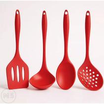Kit 4 Utensílios de Cozinha Silicone Resistente Não Risca