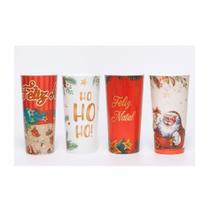 Kit 4 Utensílios Plásticos Temáticos Decorativos Natal Crianças Copos Pratos Bandejas Canecas BPA Kit 4 Utensílios Plásticos Temáticos Decorativos Natal Crianças Copos Pratos Bandejas Canecas BPA