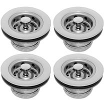 Kit 4 Válvula Americana ABS Escoamento Pia 3.1/2'' Central