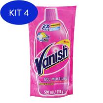 Kit 4 Vanish-Gel Multiuso Para Remoção De Manchas - Refil 500Ml