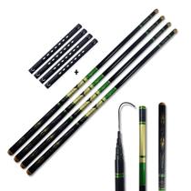 Kit 4 Vara De Pesca 6,3m 100% Fibra de Carbono Decorada de Mão