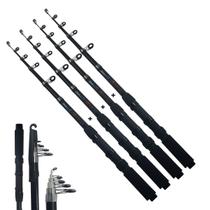 Kit 4 Vara de Pesca Para Molinete 1,5 Telescópica Fibra De Vidro Ultra Light Leve Kit 4 Vara de Pesca Para Molinete 1,5 Telescópica Fibra De Vidro Ultra Light Leve