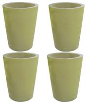 Kit 4 Vaso Planta 50x40 Redondo Cônico Polietileno