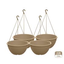 Kit 4 Vasos Cuia Suspensos 7,5L Fosco com Gancho Plástico para Pendurar Plantas Jardim Varanda Kit 4 Vasos Cuia Suspensos 7,5L Fosco com Gancho Plástico para Pendurar Plantas Jardim Varanda