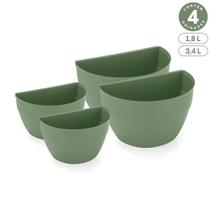 Kit 4 Vasos de Parede 2 de 1,8L e 2 de 3,4L Plástico Resistente Design Moderno Kit 4 Vasos de Parede 2 de 1,8L e 2 de 3,4L Plástico Resistente Design Moderno