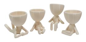 Kit 4 Vasos Decor BOB Robert Plant Para Suculentas e Cactos Bege 13 cm Kit 4 Vasos Decor BOB Robert Plant Para Suculentas e Cactos Bege 13 cm