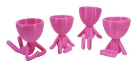 Kit 4 Vasos Decor BOB Robert Plant Para Suculentas e Cactos Rosa 13 cm Kit 4 Vasos Decor BOB Robert Plant Para Suculentas e Cactos Rosa 13 cm