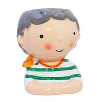 Kit 4 Vasos decorativo em cerâmica Menino Kit 4 Vasos decorativo em cerâmica Menino