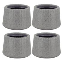 Kit 4 Vasos Decorativos para Flor 8,5cm Pequenos Tramontina Lótus Polietileno Granito Pedra Kit 4 Vasos Decorativos para Flor 8,5cm Pequenos Tramontina Lótus Polietileno Granito Pedra
