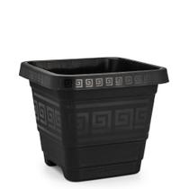 Kit 4 Vasos Floreira Quadrada Grande 29L Preto Jardim Plantas Decoração