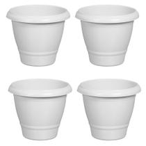 Kit 4 Vasos Marmorizado 14,5l Plasnew Redondo Plantas Jardins Area Externa Kit 4 Vasos Marmorizado 14,5l Plasnew Redondo Plantas Jardins Area Externa