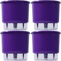 Kit 4 Vasos Raiz Autoirrigável 16X14 Roxo - Cultivar Plantar