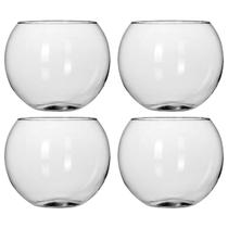 Kit 4 Vasos Vidro Redondo Tipo Aquário 1,5 Litros Decoração e Terrários - Mistral Kit 4 Vasos Vidro Redondo Tipo Aquário 1,5 Litros Decoração e Terrários - Mistral