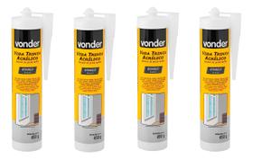Kit 4 Veda Trinca Parede Acrílico Vedação de Juntas Emendas 450g