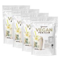 Kit 4 Vegan Protein - Proteína Baunilha c/ Chocolate Branco 837g