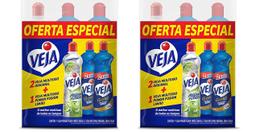 Kit 4 Veja Multiuso 500ml + 2 Power Fusion Limão 500ml