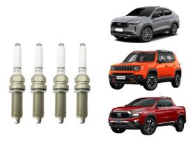 Kit 4 Vela Ignição Renegade Compass Toro Fastback 1.3 Orig