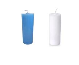 Kit 4 Velas 3 Dias Votiva Colorida Branco E Azul Iemanja