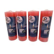 kit 4 Velas 7 dias (Votiva) 250gr Coloridas 100% Parafina- Cores VARIADAS
