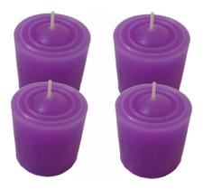 Kit 4 Velas Aromáticas Com Aroma De Lavanda