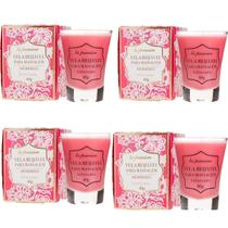 KIT 4 velas de morango para massagem hidratante beijavel