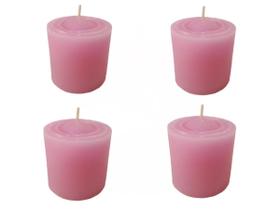 Kit 4 Velas Decorativas Aromática De Rosa