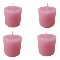 Kit 4 Velas Decorativas Aromática De Rosa