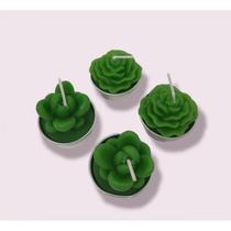 Kit 4 Velas Decorativas Modelo Suculenta