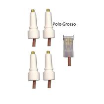 Kit 4 Velas/Eletrodo Acendimento Automático MULLER - TERMINAL GROSSO