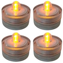 Kit 4 Velas Led Eletrônicas - Prova de Água Flutuantes Chama Oscilante Kit 4 Velas Led Eletrônicas - Prova de Água Flutuantes Chama Oscilante