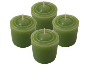 Kit 4 Velas Perfumadas Com Aroma De Erva Doce - Cor Verde - Velas da Jú