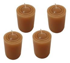 Kit 4 Velas Toco Com Proteção Celofane