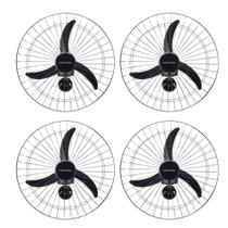 Kit 4 Ventiladores Osc Parede 60cm Preto - Bivolt 543