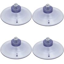 Kit 4 Ventosa De 90Mm (9 Cm) Em Cristal Com Parafuso E Porca