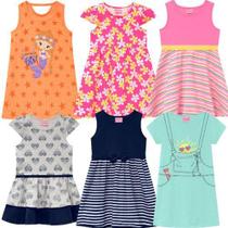 Kit 4 Vestidos de Verão Infantil Roupa de Criança Barato