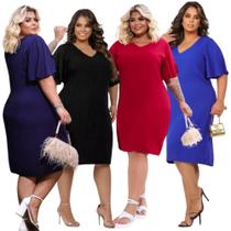 Kit 4 Vestidos Moda plus size Atacado Feminina Tamanhos Grandes Online Revenda Senhoras Evangelicas