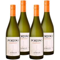 Kit 4 Vinho Branco Argentino Norton Porteno Chardonnay 750ml