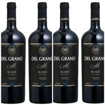 Kit 4 Vinho Brasileiro Del Grano Gold Tinto Suave 1 Litro