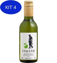 Kit 4 Vinho Fausto Chardonnay 187 Ml