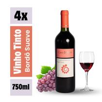 Kit 4 Vinho Tinto Cave D Marc Bordô Suave 750ml Kit 4 Vinho Tinto Cave D Marc Bordô Suave 750ml