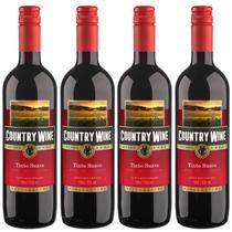 Kit 4 Vinho Tinto Suave Aurora Country Wine 750ml Kit 4 Vinho Tinto Suave Aurora Country Wine 750ml