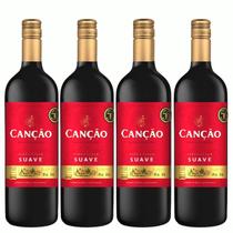 Kit 4 Vinho Tinto Suave Canção 750ml - Serra Gaúcha