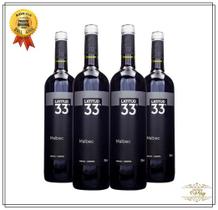 Kit 4 Vinhos Argentinos Latitud 33 Malbec