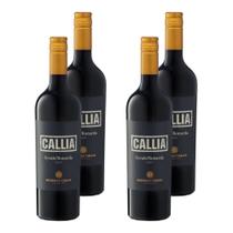 Kit 4 Vinhos Callia Syrah/Bonarda Tinto Argentina 750ml