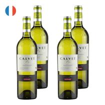 Kit 4 Vinhos Calvet Varietals Sauvignon Blanc Branco França 750ml