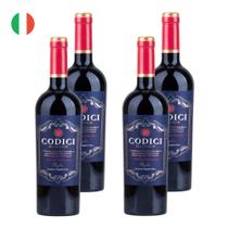 Kit 4 Vinhos Codici Masserie Negroamaro Tinto Itália 750ml