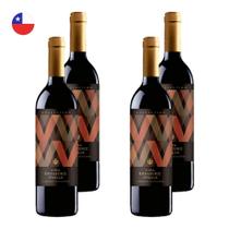 Kit 4 Vinhos Errazuriz Collection Cabernet Sauvignon Tinto Chile 750ml