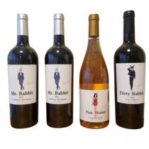 Kit 4 vinhos familia rabbit frança - 3 tintos e 1 rose